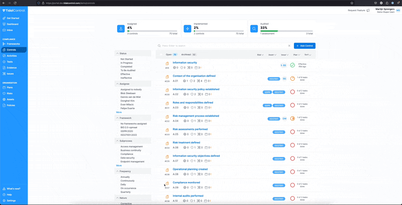 Navigation drawer interface