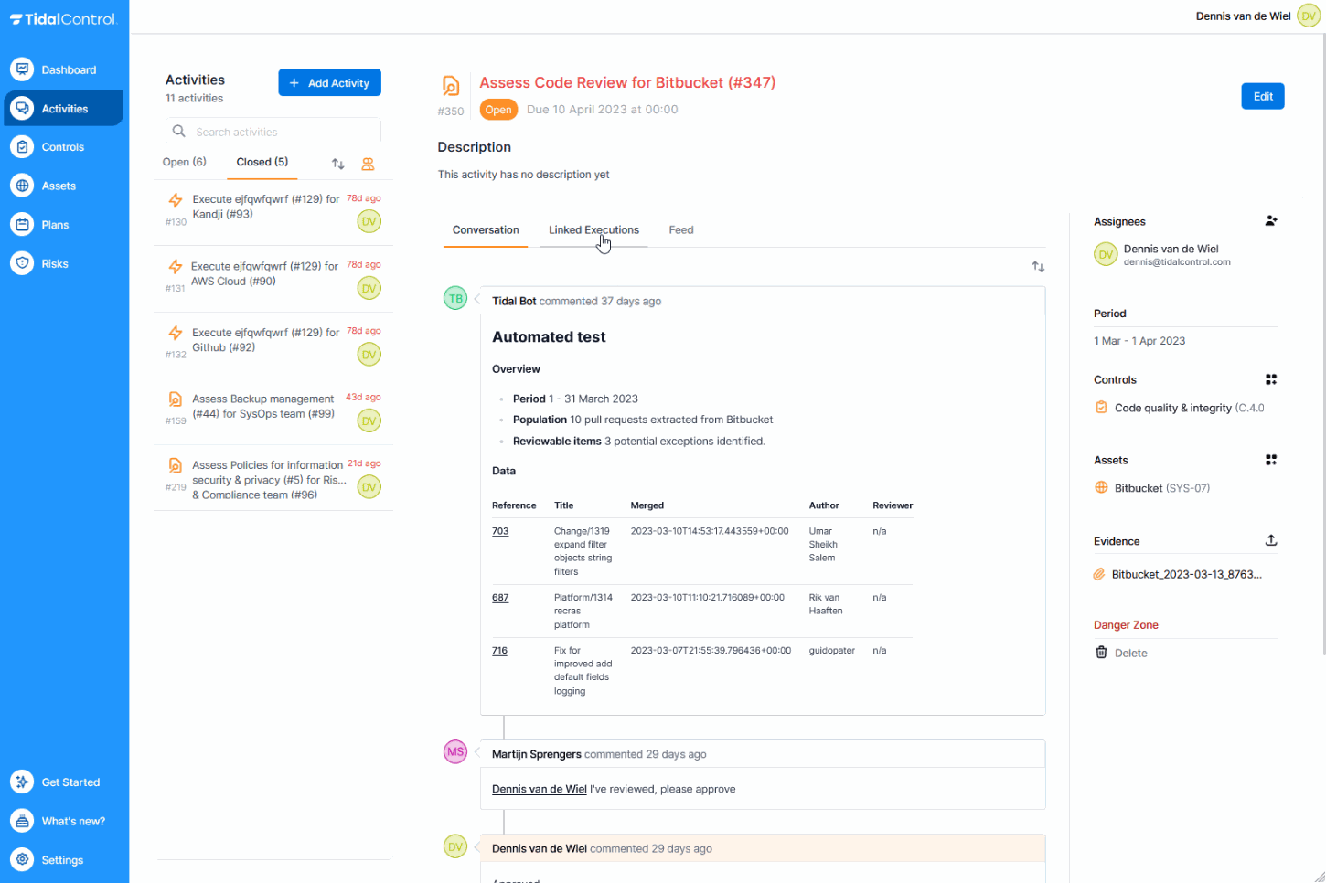 Activity user interface upgrade